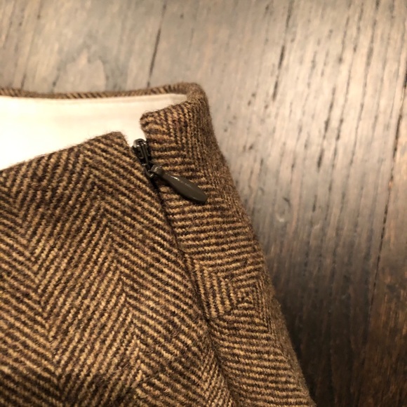 Gap Herringbone Tweed A-Line Wool Skirt - Picture 3 of 6